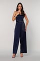 Clara Satin Jumpsuit Black color