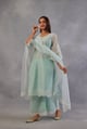 Sadabahaar - Mint Green Embroidered Suit Set Mint Green color