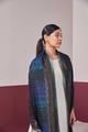 Blue Wool Silk Zari Stole Blue color
