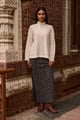 Textured Knitted Skirt Black color