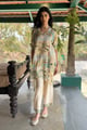Beige V-Neck Embellished Print Co-Ord Set Beige color