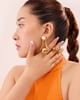 Aster Gemstone Earrings Gold color