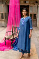 Ishrat Kurta Set with Dupatta Blue color