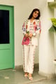 Bloom Print Shirt Set White color