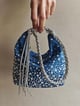 Denim Hobo Bag Denim color