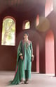 Floral Embroidered Suit Set Green Green color