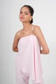 Rose Asymmetric Co-Ord Blush Pink color