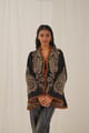 Tweed Embroidered Jacket Black color