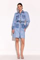 The Denim Shirt Dress Blue color