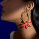 Lily Hoops - Scarlet Gold color