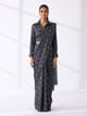 Noir Bandhani Draped Saree - HOUSE OF FETT - Image 1