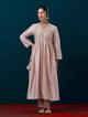 Embroidered Yoke with Gathers Kurta and Pant Old Rose color
