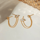 Diamond a Waterproof Earrings, Bijou Gold color