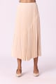 Cream Accordion Pleated Midi Skirt - Scarlet Sage - Image 1