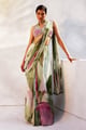 Mint Predrapped Saree Mint color