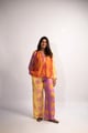 Sugar Sun Balloon Sleeve Top Orange/Yellow color