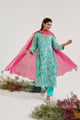 Aqua Dori Jacquard Kurta with Pants & Dupatta Green color