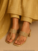 Jason (Kolhapuri Heel) Gold color