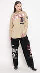 Heart of Ny Trousers with Patch & Embroidery Black color