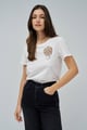 T-Shirt with Floral Cutout White color
