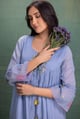 Blue Machine Embroidery Coord Set Blue color