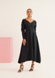 Nelly Midi Dress Navy color
