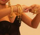 Hara Bangle Set Gold/Green color
