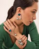 Iris Gemstone Palmcuff Silver/Blue color