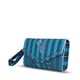 Blue Green Striped Etc Envelope Clutch Blue/Green color