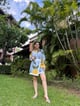 Sahara Set in Limoncello Print Blue color