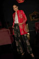 Embroidered Paisley Jacket, Shirt and Pant Red/White/Black color