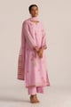 Fragrant Lilac Woven Chanderi Linen Kurta Set Fragrant Lilac color