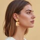 Shell and Claw Earrings Gold color