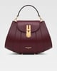 Mini Brioche Top Handle Bag Burgundy color