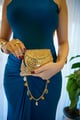 Mini Mirror Coin Bag Gold Gold color