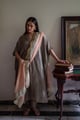 Nusrat Sameena Stripe in Ash Pink Dupatta Pink color