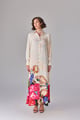Lexi Shirt Dress Multi Ivory/Pink color