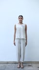 Beige Embroidered Lounge Top Beige color