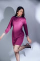 Purple Crystal-Embellished Mini Shift Dress - Darling Girl - Image 1