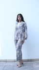 Indigo Print Pants Indigo color