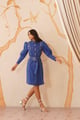 Sparkle Dress Denim Blue color