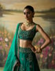 Nazma Lehenga Set Emerald Green color