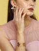 Zora Sterling Bracelet Mauve/Gold color
