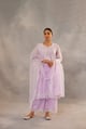 Kesar - Lavender Embroidered Suit Set Lavender color