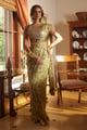 Norma Saree Set Green color