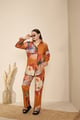 Eden Co-Ord Set in Mystic Lagoon Print Rust color