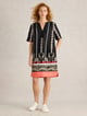 June Linen Dress BLACK color