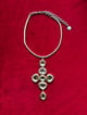 Polki Bridge Necklace Gold color