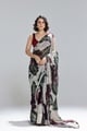 Ivy Gardenia Organza Saree Beige color