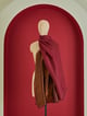 Wool Rv Zari Red/Gold Stole Red/Gold color